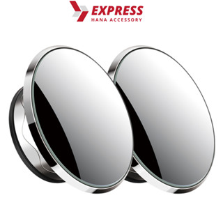 2 Gương Cầu Lồi Ô Tô Cao Cấp 360 Độ, Gương Xóa Điểm Mù, Có Đế Hút Chân Không