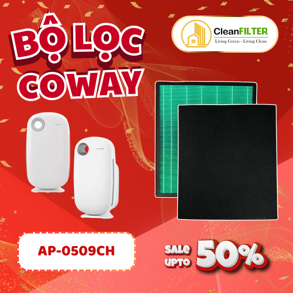 Màng lọc không khí Coway thay thế mã: AP-0509DH COWAY ARIES 5... màng lọc than, màng lọc hepa
