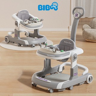 Xe tập đứng cho bé tập đi chữ U cao cấp có cần đẩy điều chỉnh độ nghiêng dễ dàng_bibookids