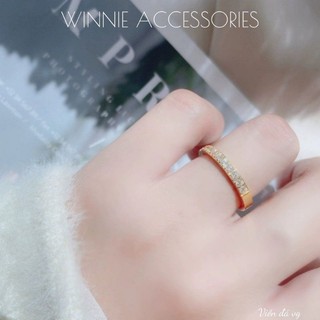 Nhẫn nữ titan viền đá VG
