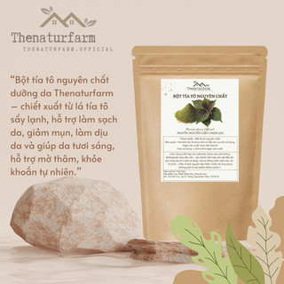Bột tía tô nguyên chất Thenaturfarm hỗ trợ giảm mụn, dưỡng ẩm, mờ thâm, sáng da.
