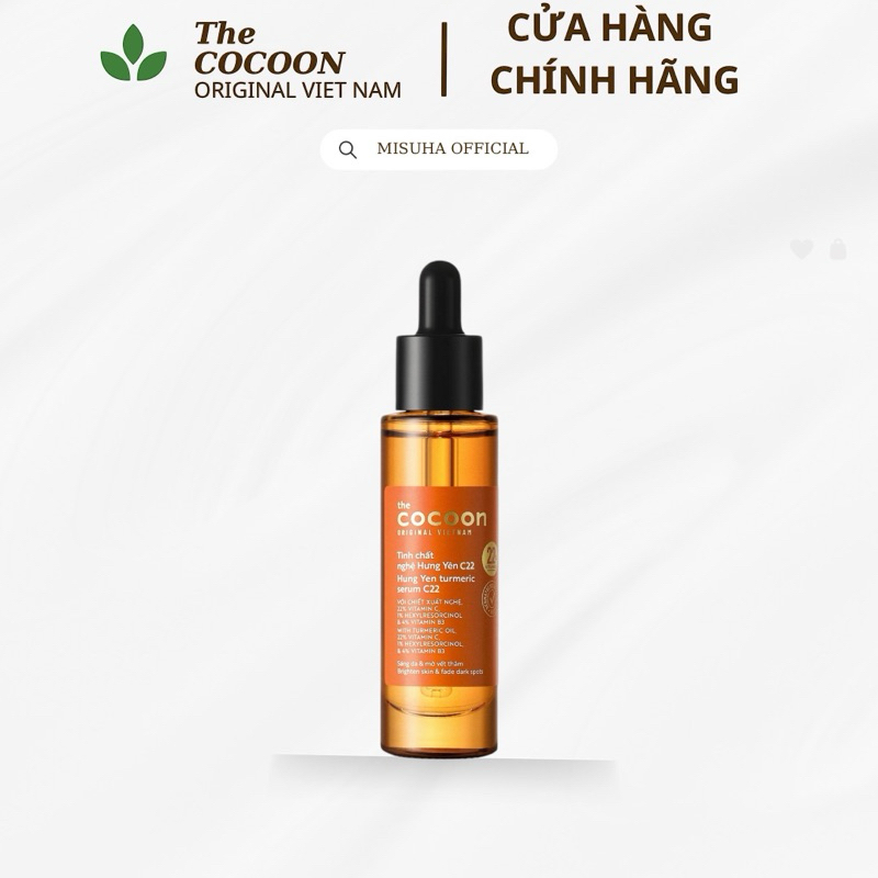 Tinh chất nghệ Hưng Yên C22 (serum) với 22% vitamin C sáng da chuyên sâu & mờ vết thâm Cocoon 30ml
