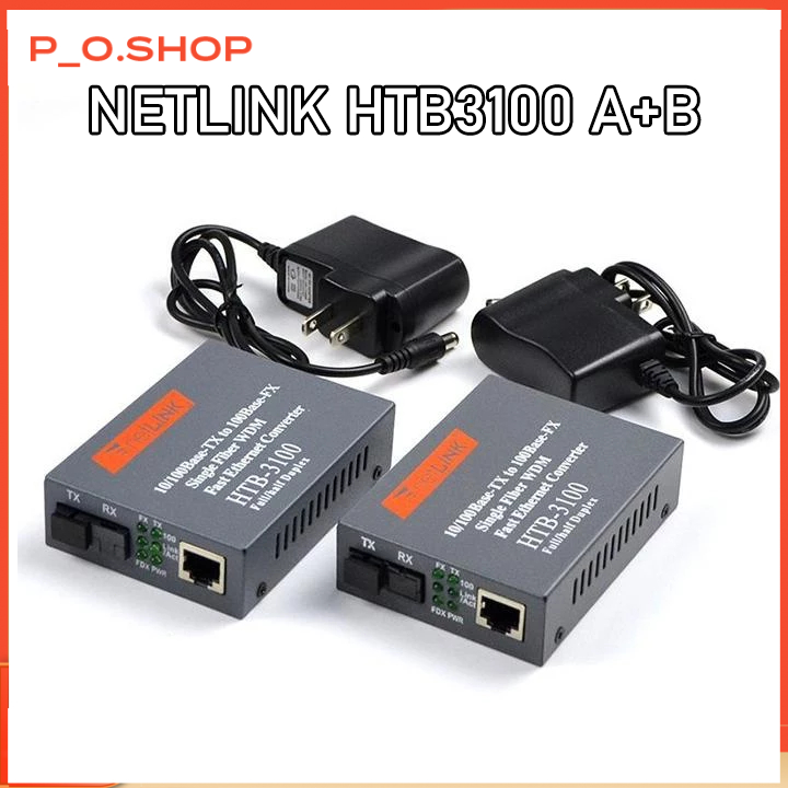 【🔥Rẻ】Bộ chuyển đổi quang điện, converter quang 10/100Mb/1000Mb 1 sợi và 2 sợi Mercury, Netlink