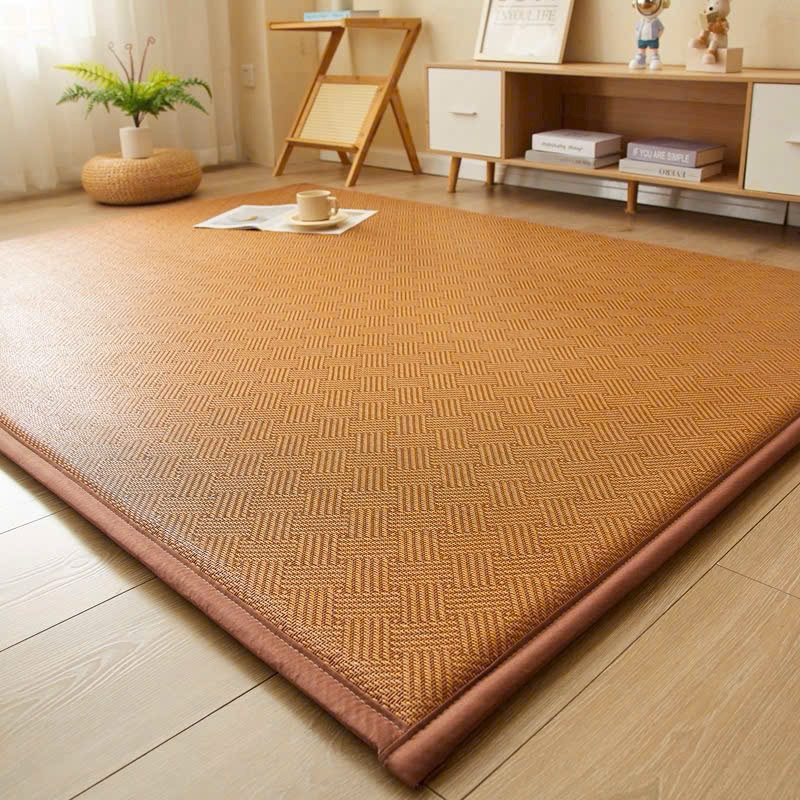 Nệm mây dieu hoa xuất Nhật Bo Décor Mát lạnh, đệm thảm chống trượt êm mềm gọn nhẹ