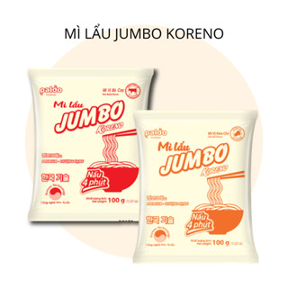 THÙNG 80 GÓI MÌ LẨU JUMBO KORENO VỊ KIM CHI VÀ BÒ CAY GÓI 100G
