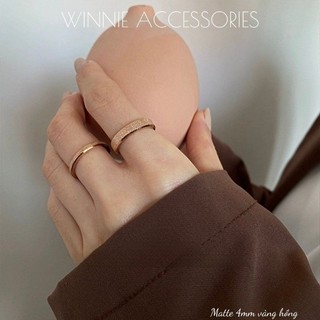 Nhẫn nữ titan matte 4mm VH