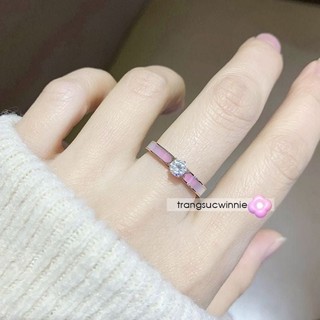 Nhẫn nữ titan pink nacre