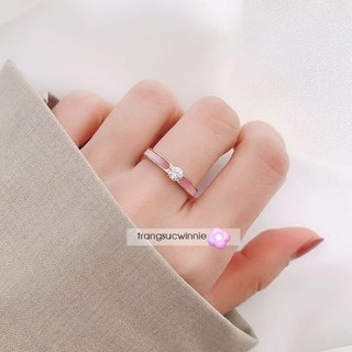 Nhẫn nữ titan pink nacre
