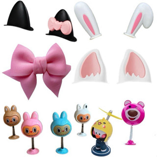  Nơ hồng tai thỏ tai cáo tai hello kitty la-bubu gấu dâu phụ kiện gắn nón bảo hiểm dễ thương