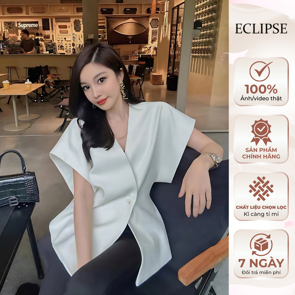 Áo chờm tay chéo cúc vàng ECLIPSE CLOTHING