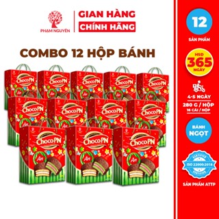 XẢ KHO | DATE 01/10/2025 | Combo 12 Hộp Bánh Phủ Socola 2 Vị Choco PN | Socola | Đồ ăn vặt