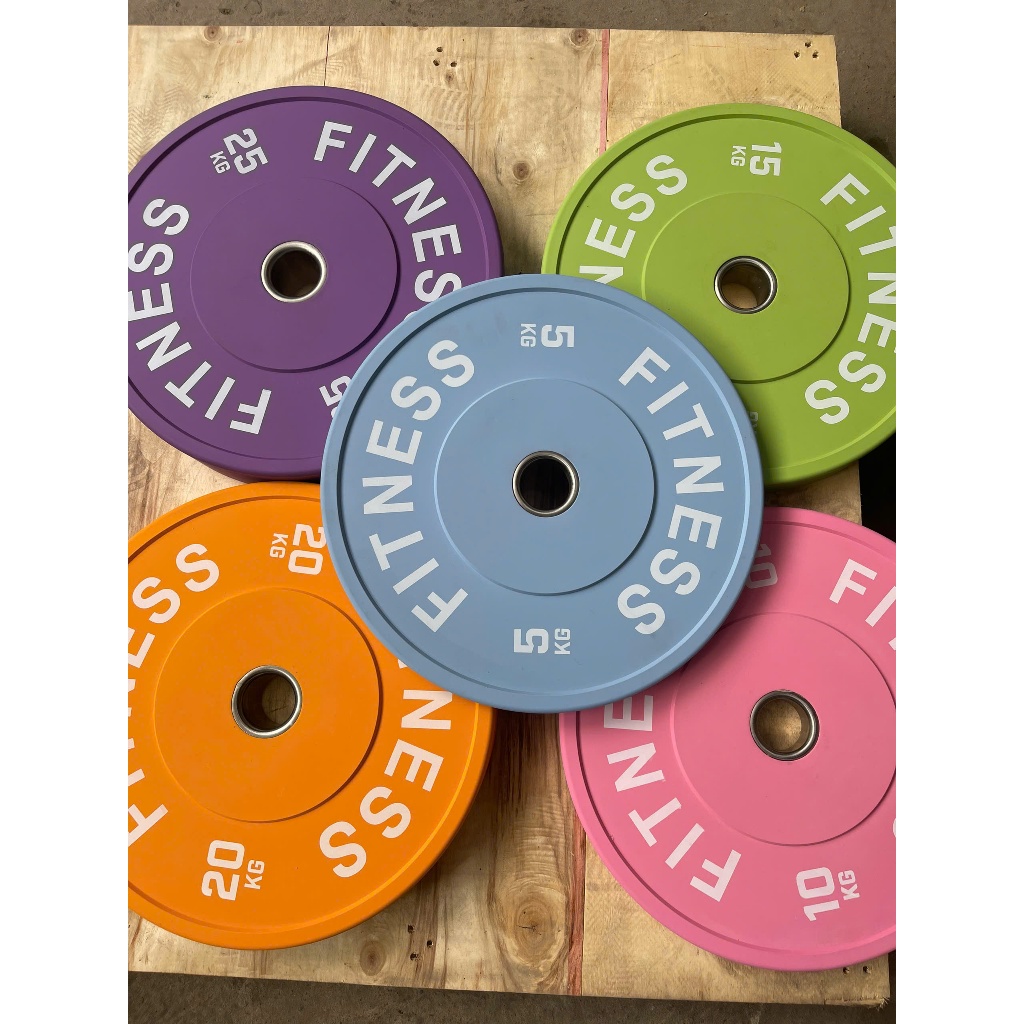 Tạ bánh, tạ đĩa màu ROGUE, FITNESS 5kg, 10kg, 15kg, 20kg, 25kg ( Giá 1 cặp) Hàng cao cấp bọc nhựa AB