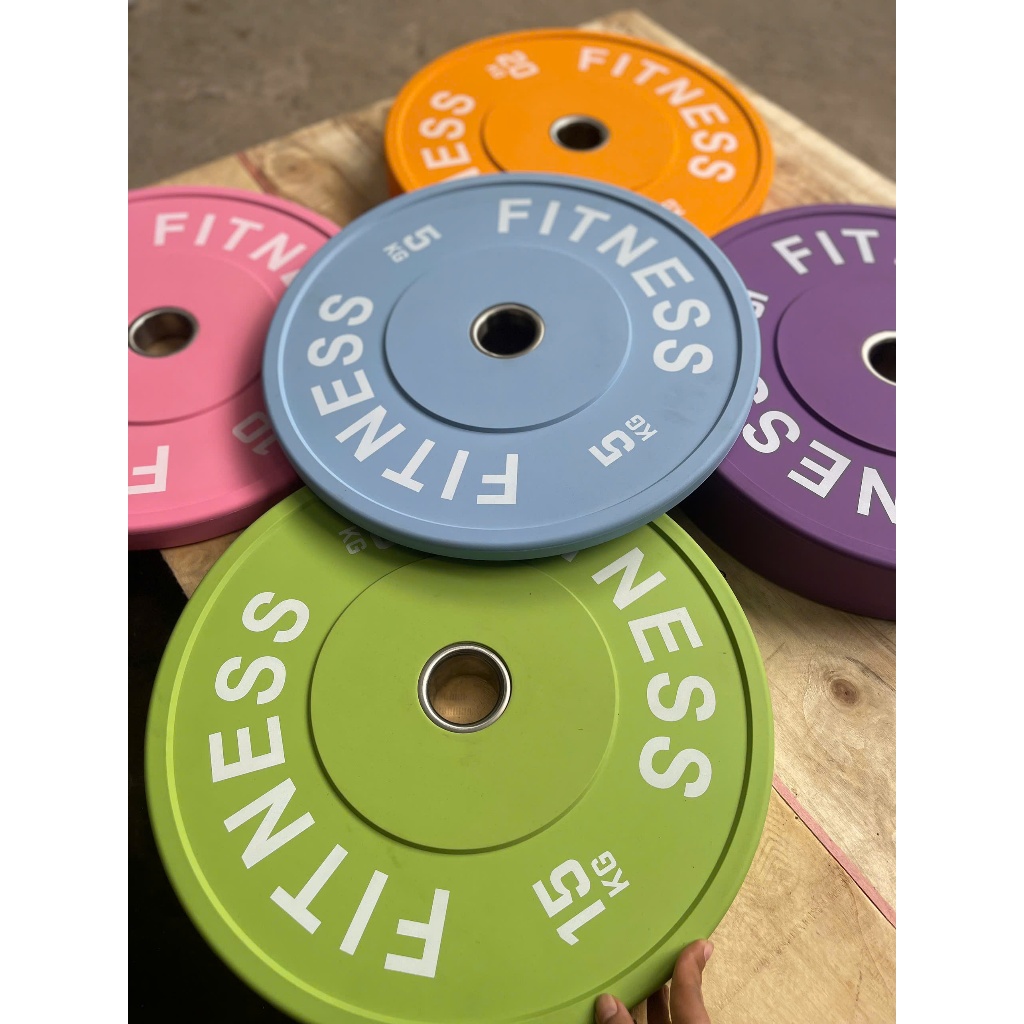 Tạ bánh, tạ đĩa màu ROGUE, FITNESS 5kg, 10kg, 15kg, 20kg, 25kg ( Giá 1 cái) Hàng cao cấp bọc nhựa AB