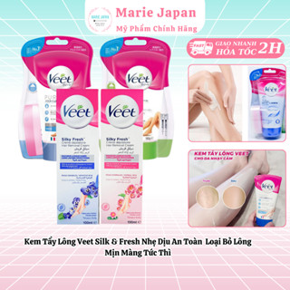 Kem Tẩy Lông Veet Silk & Fresh Nhẹ Dịu An Toàn  Loại Bỏ Lông Mịn Màng Tức Thì