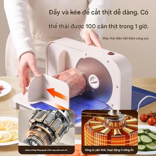 Máy cắt thịt, Máy thái thịt đông lạnh, Máy thái thực phẩm cao cấp gấp gọn RAF 150W [BH 12 Tháng]