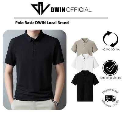 Áo polo nam DWIN basic chất vải tuyết băng thoáng mát cao cấp chống nhăn local brand PL02A