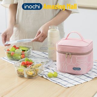  Bộ cơm hộp thủy tinh kèm túi giữ nhiệt Inochi Yoshino nhỏ gọn dễ dàng mang theo hằng ngày Amazing Mall 
