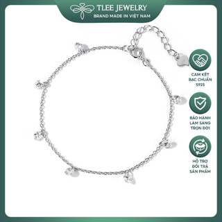  Lắc tay bạc nữ TLEE chuỗi hạt đá lấp lánh đáng yêu TLEE JEWELRY LT0178 