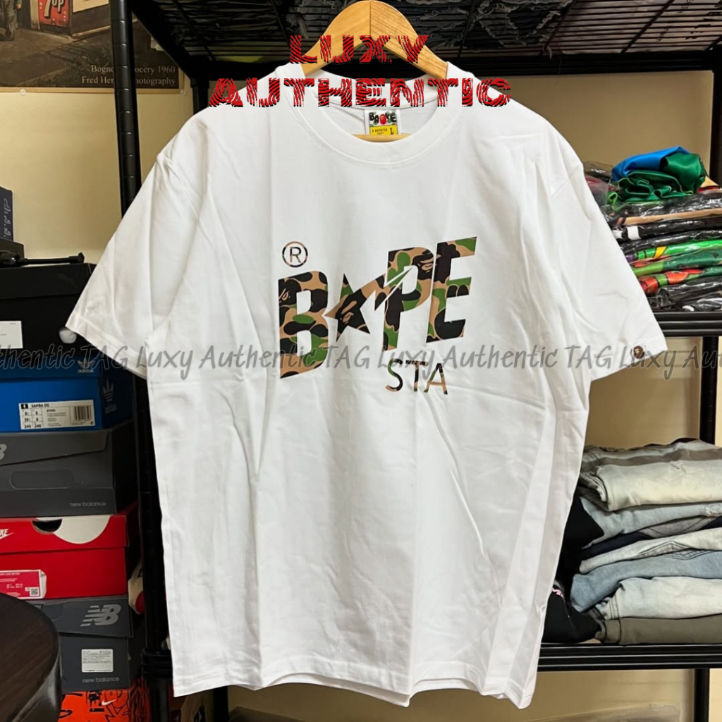 Áo Phông Bape Star Camo Unisex Cotton Cao Cấp - Luxy Authentic