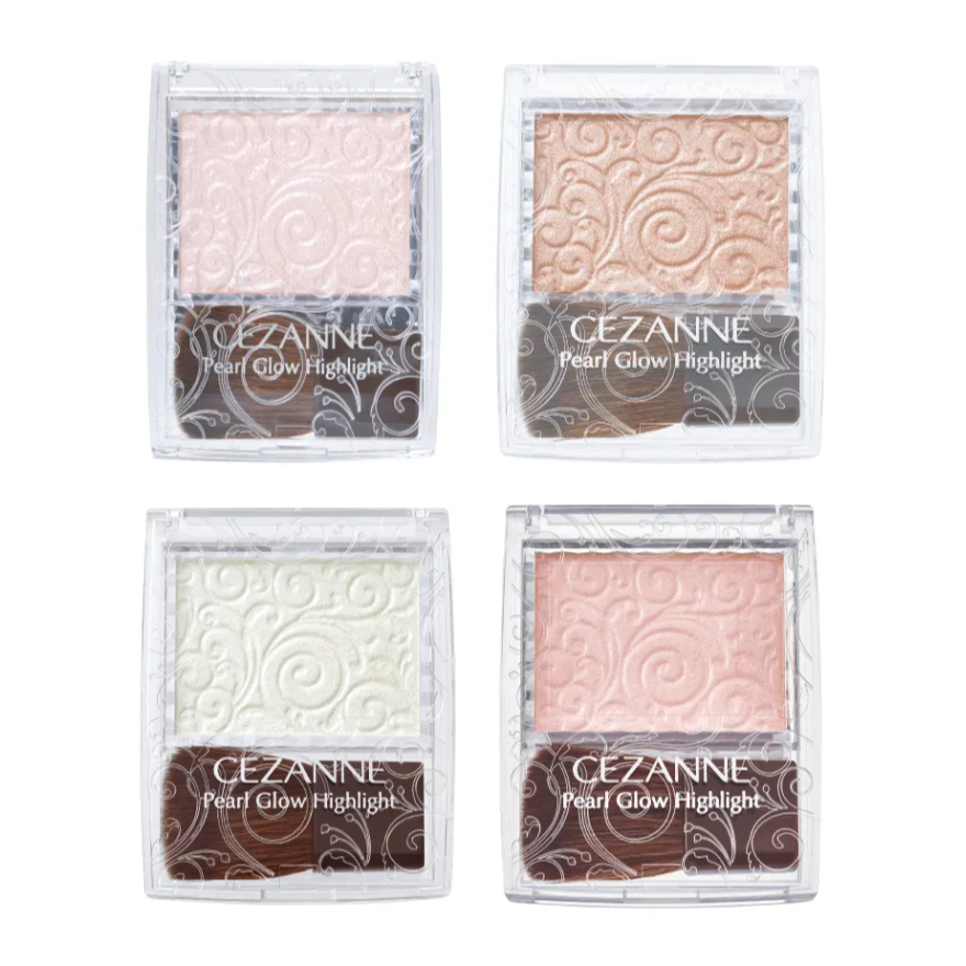 Phấn Highlight Cezanne Pearl Glow Highlight kèm cọ 2.4g - Nhật Bản