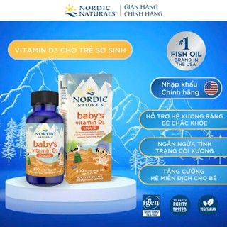   4 27  Vitamin D3 thuần tinh khiết Nordic Naturals lọ 22,5ml,Hỗ trợ phát triển hệ xương răng&nhịp giấc ngủ cho bé 0-12m 