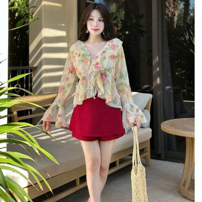 YU CHERRY | Quần váy nữ có thể mặc 2 mặt Layer Skort YQ018