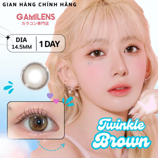 🌸 Lens 1 ngày 24h sử dụng Twinkle Brown 14.5MM Nhật Bản - Gamilens 🌸