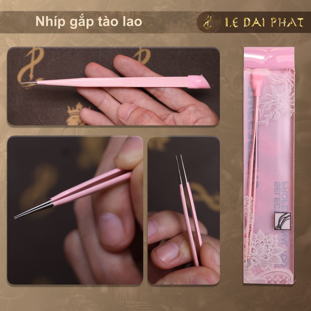 Nhíp 2 đầu gắp đá trang trí móng