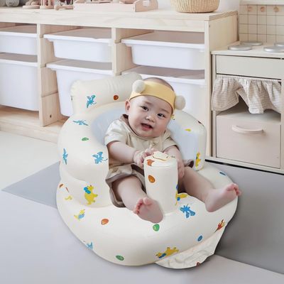 Ghế hơi cho bé tập ngồi KidAndMom ghế ăn dặm có tích hợp bơm hơi, chống ngã cao cấp dành cho bé