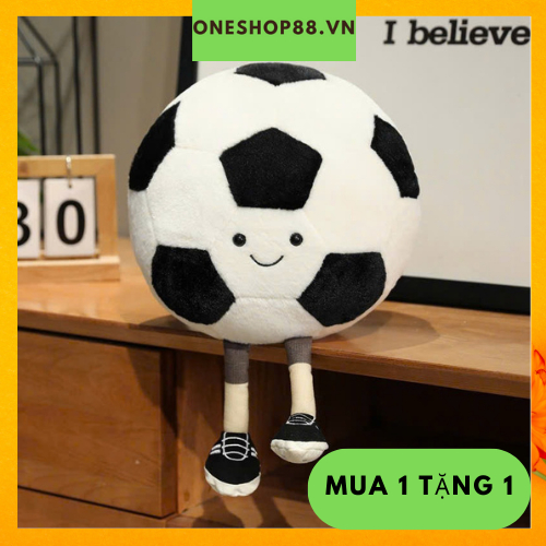 🌟Gấu bông hình quả bóng đá size 35cm Gấu Bông Thể Thao Vui Nhộn mềm mịn dễ thương.