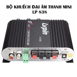  Âm ly mini khuếch đại âm thanh sắc nét và âm bass cực sâu Lepy LP-838 Hi-Fi 2.1 