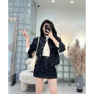 Áo khoác jean túi nắp