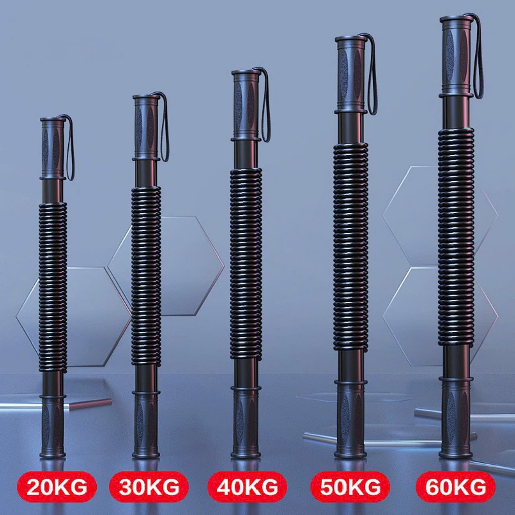 Dụng cụ tập tay, Gậy lò xo tập cơ tay 5kg đến 100kg, kìm bóp tay 5kg đến 120kg, gập cổ tay chữ u