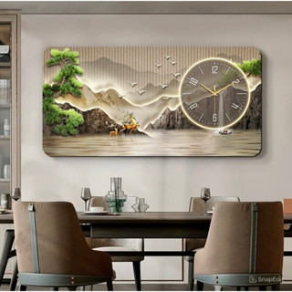 Đồng Hồ Treo Tường Kim Trôi " Hươu Tuần Lộc" Trang Trí nhà cửa/ Phòng Khách/  Phòng Ngủ. Quà Tặng