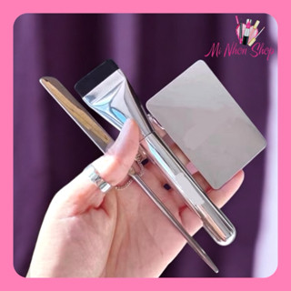 [MNS] HOT - SET 3 món Cọ nền + Que dàn nền + Khay mix trộn nền giúp đánh kem nền mỏng mướt mịn trang điểm chuyên nghiệp