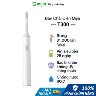 Bàn Chải Điện Mijia T300, 31.000 Rung/Phút, Kháng Nước IPX7, Pin 25 Ngày, Làm Sạch Mảng Bám Hiệu Quả