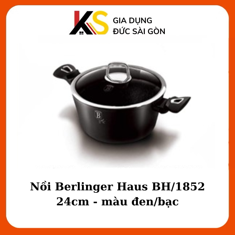 Nồi Berlinger Haus BH/1852 24cm - màu đen/bạc