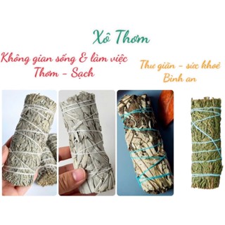XÔ THƠM giảm căng thẳng, làm sạch không khí, thư giãn/ xô xanh - trắng, thánh thảo dược, tuyết tùng