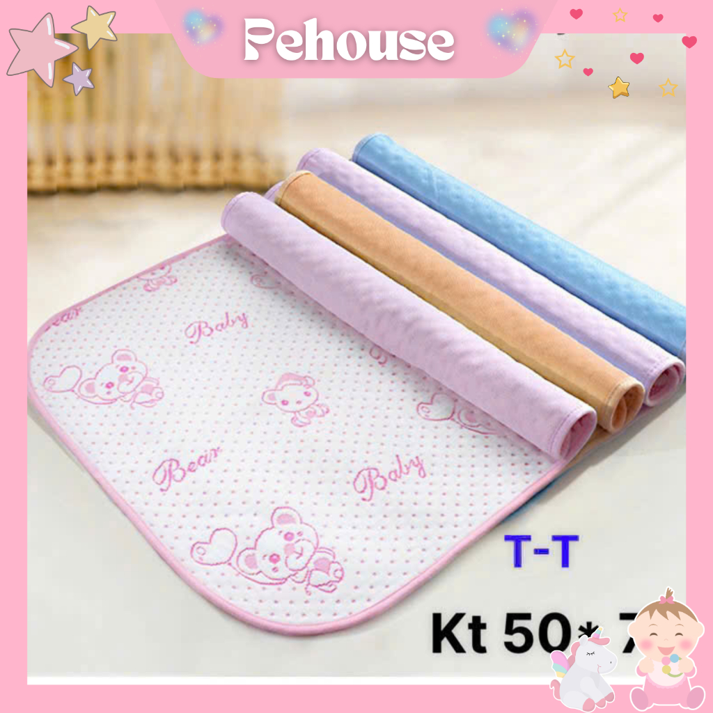 (Có video quay sp) Lót chống thấm 4 lớp dày (50x70cm), miếng lót tiện lợi cho bé