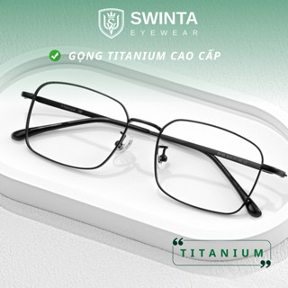 Gọng Kính Titanium Nam Nữ Cao Cấp SWINTA V51 Gọng Vuông Nửa Viền, Bền Nhẹ, Thời Trang Chính Hãng Full Box