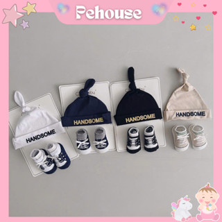 (Có video quay sp) Set mũ củ tỏi kèm tất cotton Chicbaby cho bé trai, mũ kèm tất dễ thương (0-3 tháng)