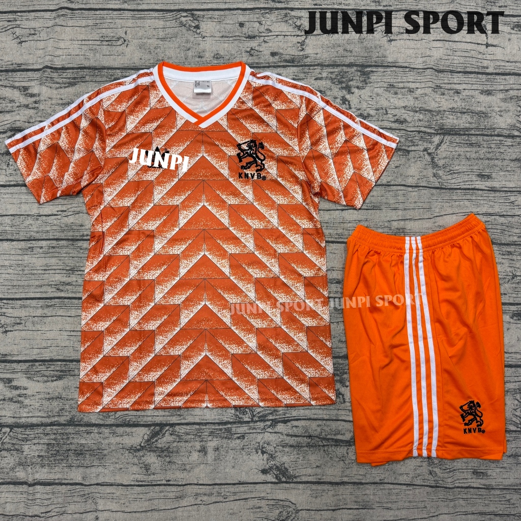 BỘ QUẦN ÁO ĐỘI TUYỂN HÀ LAN VẢI GAI THÁI CAO CẤP - BẢN RETRO 1988- VẢI GAI THÁI VẢY RỒNG CAO CẤP