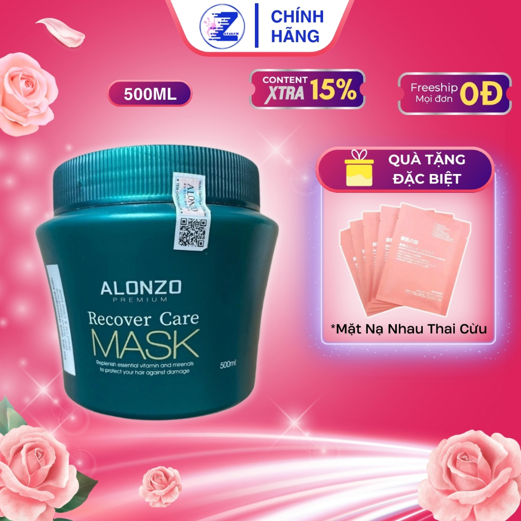 Kem hấp phục hồi tóc khô và hư tổn Alonzo Recover Care 500ml
