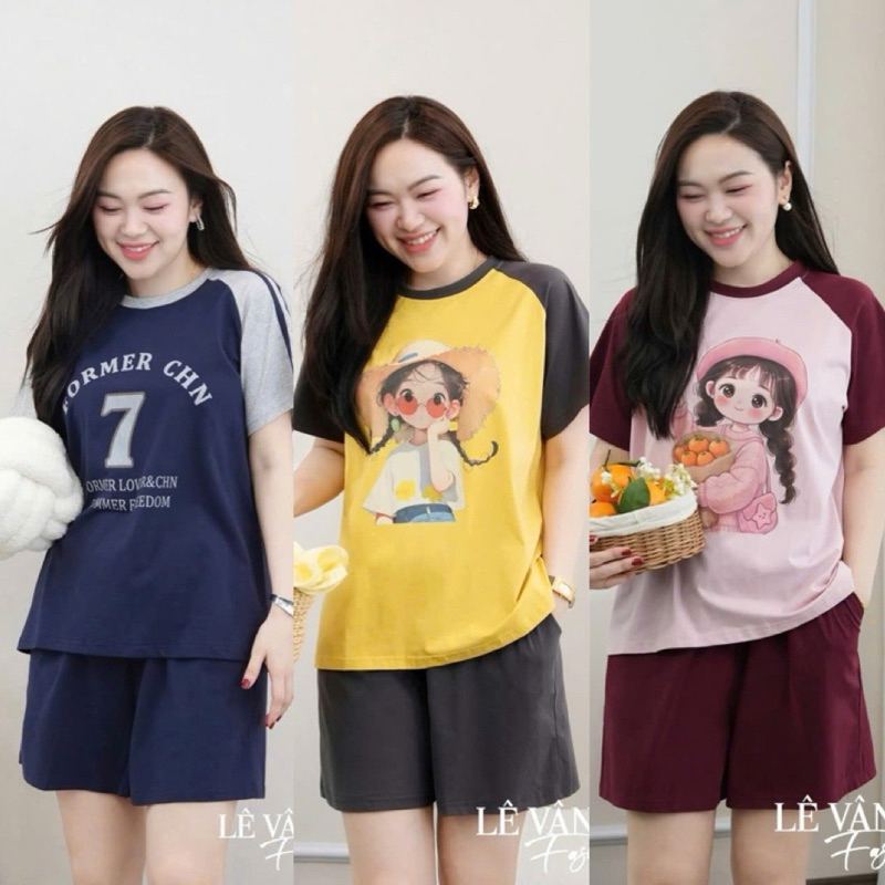Bộ nữ cotton cao cấp Janeshop, Bộ mặc nhà cho nữ chất cotton cao cấp 4 chiều xịn đẹp