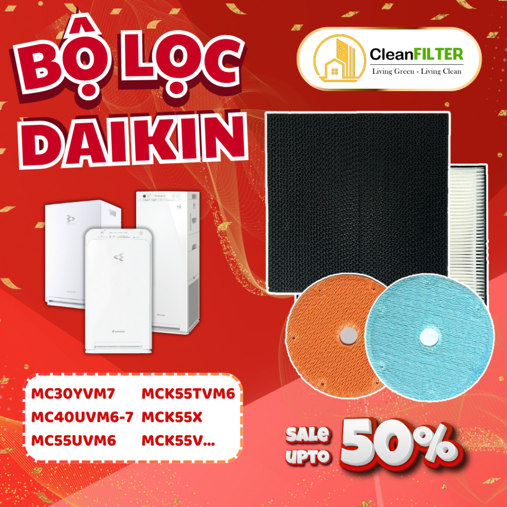 Màng lọc không khí Daikin: MCQ30ZVM7,MC30YVM7, MC40UVM6-7, MC55UVM6, MCK55TVM6, MCK55X, MCK55V, ACK5