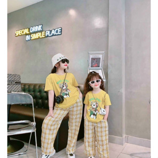  Bộ cộc tay cho bé quần áo bé gái ngắn tay hình hổ đáng yêu chất cotton 4 chiều dư xịn size từ 10 đến 35kg 