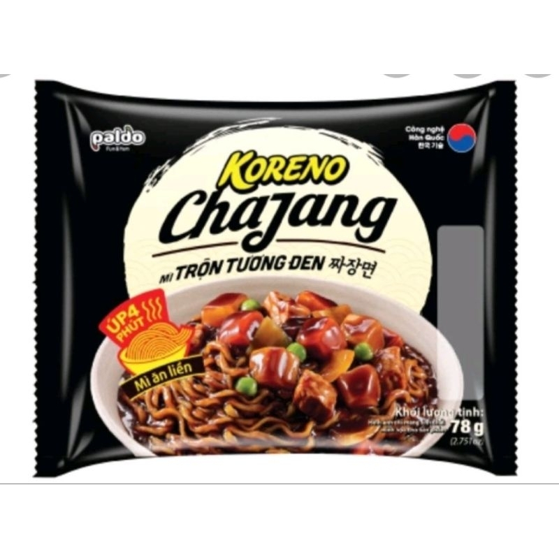  Thùng 20 Gói Mì Trộn Tương Đen Koreno Chajang 74Gam – Hương Vị Hàn Quốc Chuẩn Vị Mì Dai Ngon 