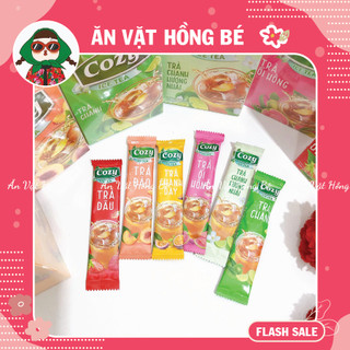   Combo 5 gói  Trà Cozy Hoà Tan Ice Tea với vị Đào Ổi Hồng Vải thơm mát giải nhiệt mùa hè 