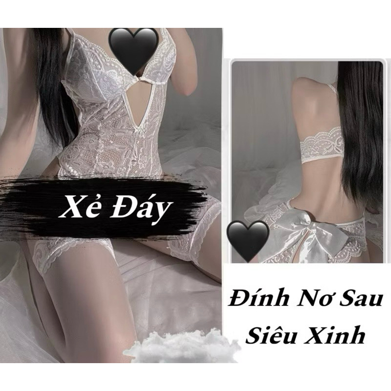 Bộ bodysuit ren nữ mềm mại cài trước gợi cảm | BigBuy360 - bigbuy360.vn