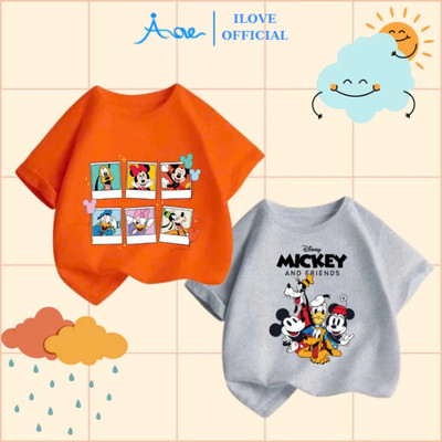 [MỚI] Áo thun CỘC TAY cho bé trai AORE, Áo cộc in hình Disney, Friends, Mickey, chất COTTON, thoáng mát 9-36kg